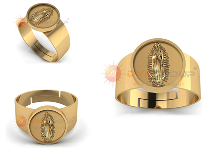 Gold Plated Virgin Mary Ring